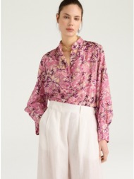 momoni γυναικείο πουκάμισο franklin με floral butterfly μοτίβο