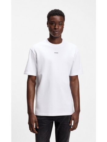 hugo ανδρικό t shirt βαμβακερό με logo print relaxed fit