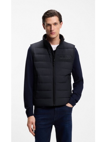 boss ανδρικό αμάνικο μπουφάν regular fit με stand collar