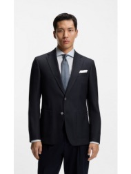 boss ανδρικό σακάκι slim fit με notch lapels και patch τσέπες σε σκούρο μπλε