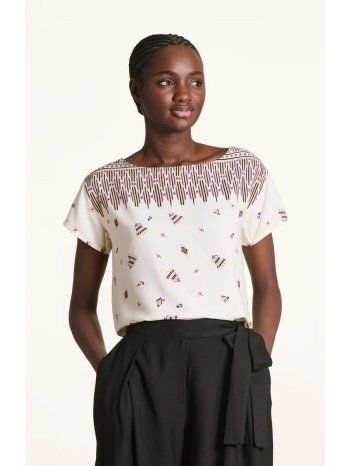 la fee maraboutee γυναικείο cropped top με ethnic print και