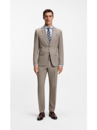 boss ανδρικό κοστούμι slim fit με micro pattern και notch lapels