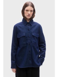 boss γυναικείο πουκάμισο regular fit με italian stretch denim