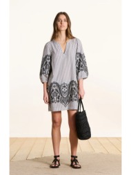 la fee maraboutee γυναικείο φόρεμα mini regular fit με jacquard ριγέ σχέδιο