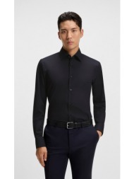 boss ανδρικό πουκάμισο slim fit από βαμβακερή stretch poplin με kent γιακά