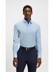 boss ανδρικό πουκάμισο slim fit από βαμβακερή stretch poplin με kent γιακά