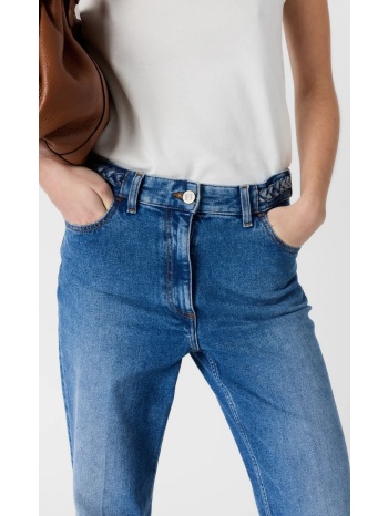 gerard darel γυναικείο παντελόνι denim wide fit με πλεκτές