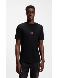 hugo ανδρικό t-shirt βαμβακερό regular fit με gradient logo