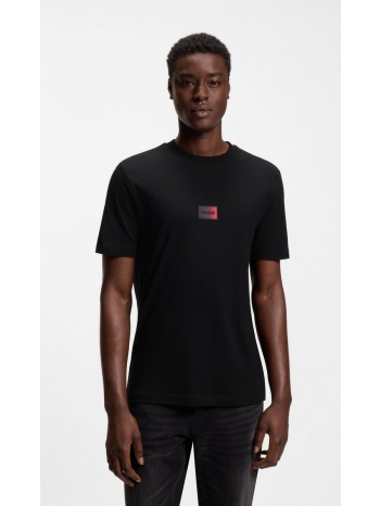 hugo ανδρικό t-shirt βαμβακερό regular fit με gradient logo