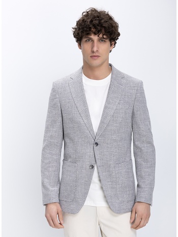 boss ανδρικό σακάκι regular fit με micro pattern υφή και