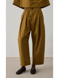 soeur γυναικείο παντελόνι βαμβακερό με πιέτες και λάστιχο στη μέση