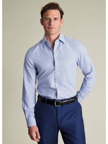 charles tyrwhitt ανδρικό πουκάμισο slim fit με καρό σχέδιο