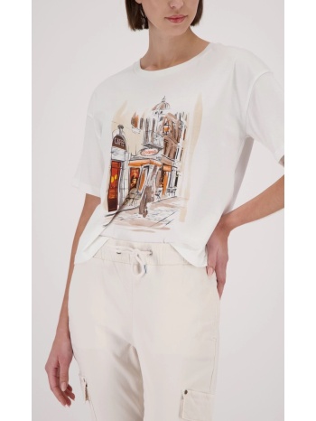 monari γυναικείο βαμβακερό t-shirt με print