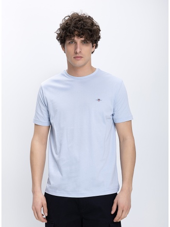 gant ανδρικό t shirt regular fit με κεντημένο logo στο