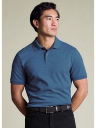 charles tyrwhitt ανδρικό polo pique με δίκομβο κούμπωμα και κεντημένο logo