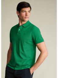 charles tyrwhitt ανδρικό polo pique με δίκομβο κούμπωμα και κεντημένο logo