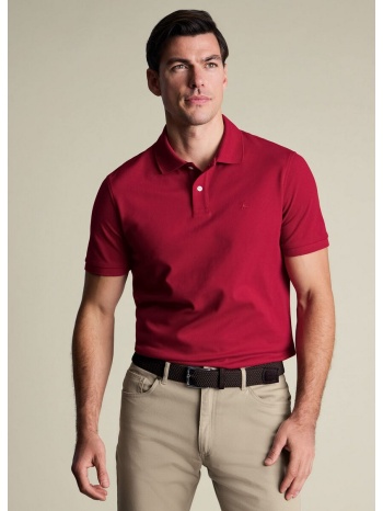 charles tyrwhitt ανδρικό polo pique με δίκομβο κούμπωμα και