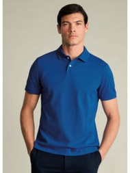 charles tyrwhitt ανδρικό polo pique με δίκομβο κούμπωμα και κεντημένο logo