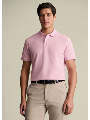 charles tyrwhitt ανδρικό polo pique με δίκομβο κούμπωμα και