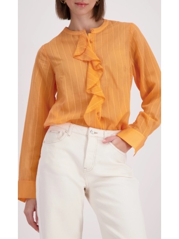 monari γυναικείο πουκάμισο με βολάν λεπτομέρειες και ρίγες