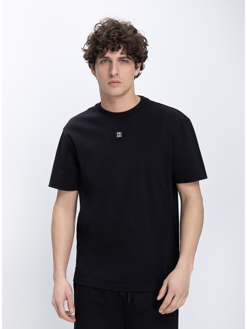 hugo ανδρικό t-shirt βαμβακερό με logo print slim fit