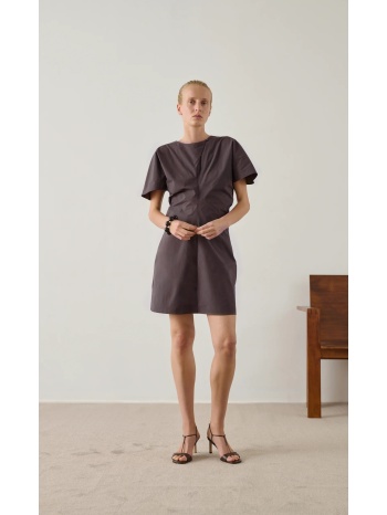 soeur γυναικείο φόρεμα βαμβακερό mini με v λαιμόκοψη και