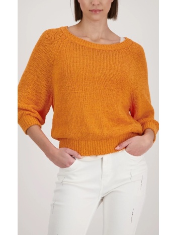 monari γυναικείο πλεκτό regular fit με boat λαιμόκοψη και