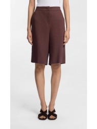 boss γυναικείο σορτς relaxed fit με φαρδιά γραμμή