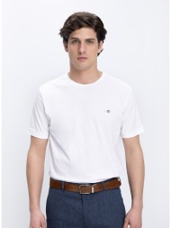 gant ανδρικό t shirt regular fit με κεντημένο logo στο στήθος