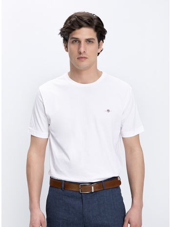 gant ανδρικό t shirt regular fit με κεντημένο logo στο