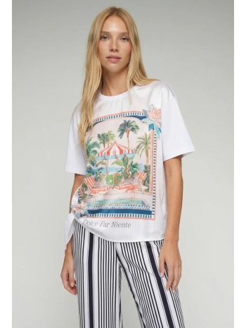 vilagallo γυναικείο t-shirt με tropical print