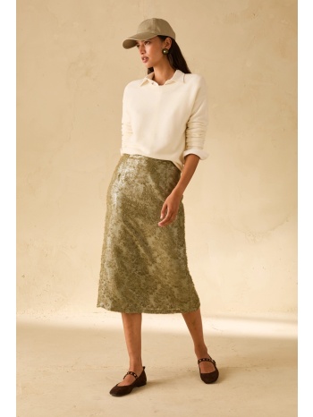 penny black γυναικεία φούστα με παγιέτες και πίσω σκίσιμο