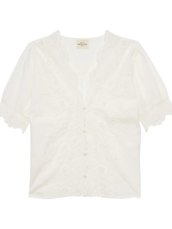 petite mendigote γυναικεία μπλούζα βαμβακερή με κέντημα και