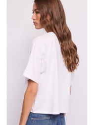 gaudi γυναικείο t-shirt βαμβακερό stretch με logo και strass