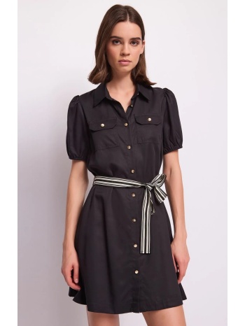 gaudi γυναικείο mini φόρεμα σεμιζιέ με ζώνη και χρυσά