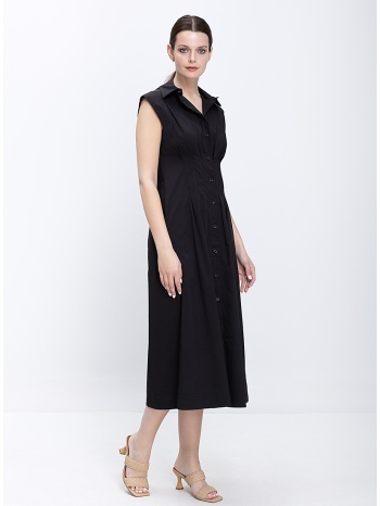 la fee maraboutee γυναικείο φόρεμα midi με κουμπιά και γιακά