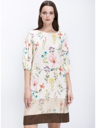 γυναικείο φόρεμα mini floral με balloon μανίκια