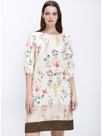 γυναικείο φόρεμα mini floral με balloon μανίκια