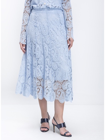 paper lace γυναικεία φούστα midi δαντελένια με κινηση