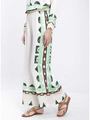 anonyme γυναικείο παντελόνι με γεωμετρικό print και