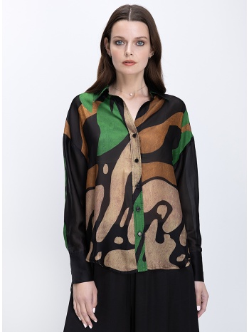 anonyme γυναικείο πουκάμισο με abstract σχέδιο και κλασικό