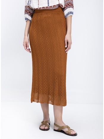 la fee maraboutee γυναικεία φούστα midi πλεκτή με διάτρητο