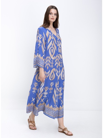 anonyme γυναικείο φόρεμα maxi με γεωμετρικό print loose fit