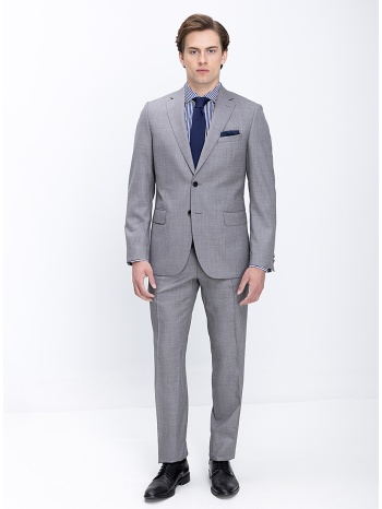 kaiser ηoff ανδρικό κοστούμι μάλλινο modern fit