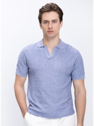 r2 amsterdam ανδρική μπλούζα polo με v λαιμόκοψη