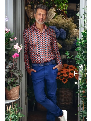 a fish named fred ανδρικό παντελόνι chino βαμβακερό slim fit