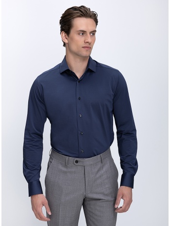 xacus ανδρικό πουκάμισο με κλασικό γιακά και stretch ύφασμα