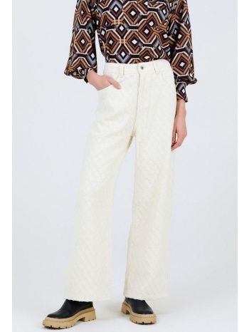 skatie γυναικείο βαμβακερό παντελόνι με ανάγλυφο σχέδιο