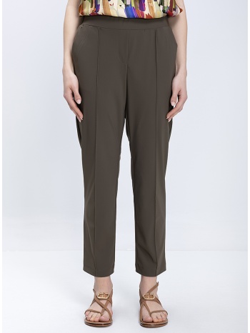 elena miro γυναικείο παντελόνι με ραφές στο μπροστινό μέρος