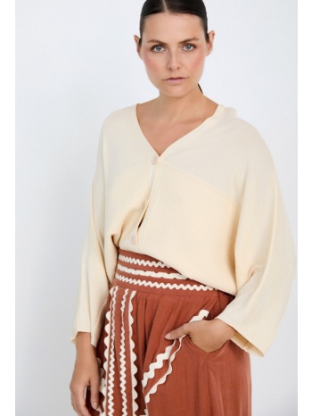 skatie γυναικεία ζακέτα πλεκτή regular fit με textured